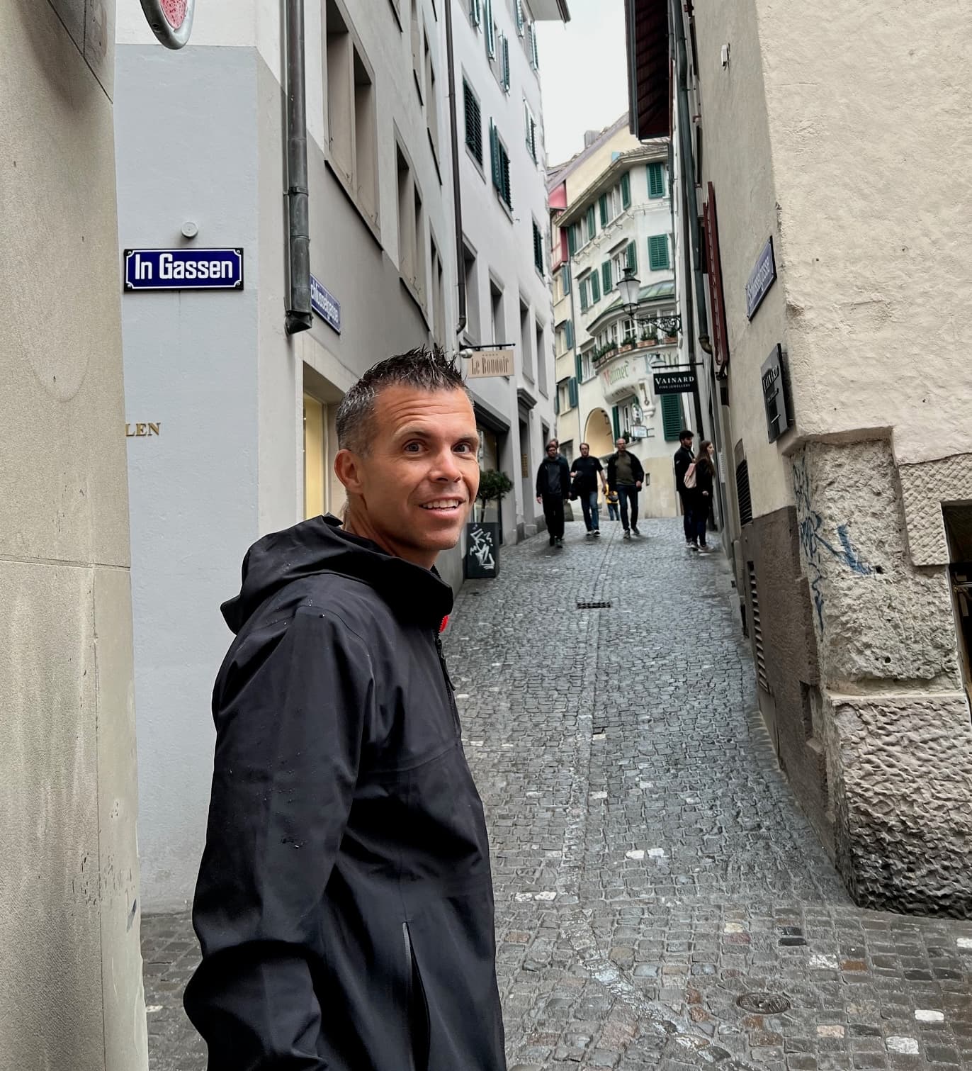 Dustin Garr speaking to a group