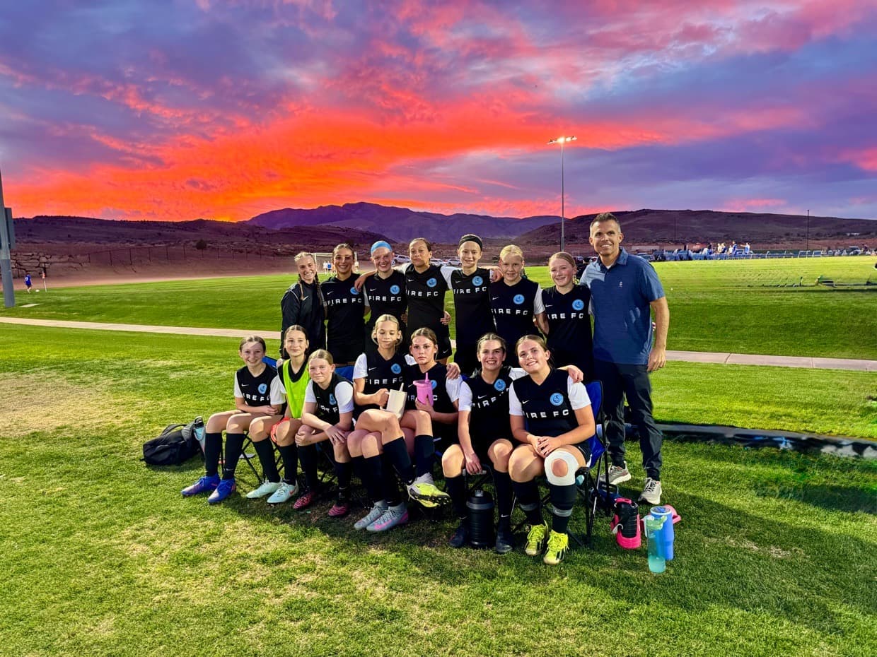 Dustin Garr Coaching a Soccer Team